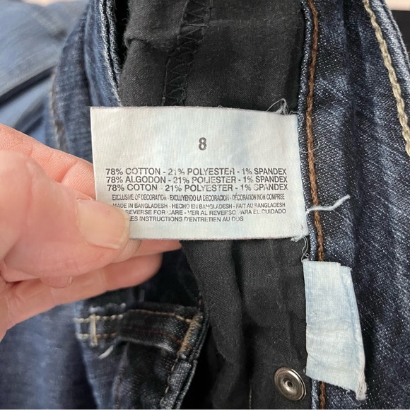 Nine West ladies Dark Blue Straight Leg Jeans size 8/28 - Picture 7 of 7